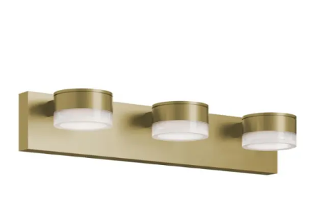 AFX Lighting EMAV2404LAJUDLB Emma 24" LED Vanity Light, Wattage 23W, Multi-Color Temperature, Voltage 120-277V, Light Antique Brass