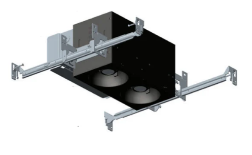 Visual Comfort Architectural EMOH12FLHN120ELVW ENTRA Multiples 1 X 2 Open Flanged Non IC Airtight Housing, Dimming ELV, Wattage 17W, White Finish