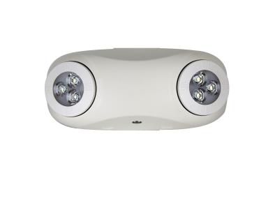 Maxlite EMT-2WH Emergency Thin H/o Led Light - 2 Heads - High Output - Battery Backup - 100-300V - Finish White