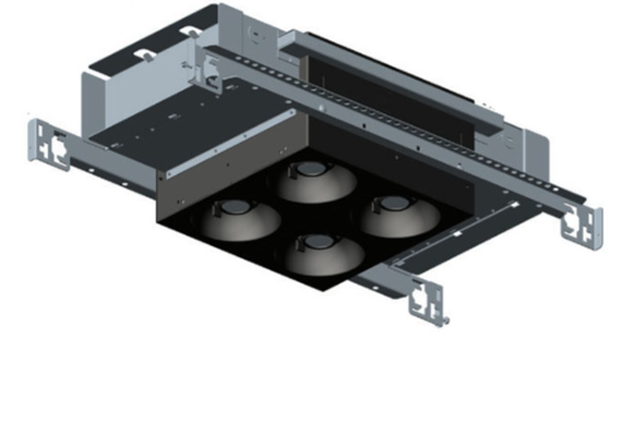 Visual Comfort Architectural EMTH22FLON120ELVB 2X2 Trimmed Flanged Non-IC Airtight Housing, Wattage 48W, Dimming ELV, Finish Black