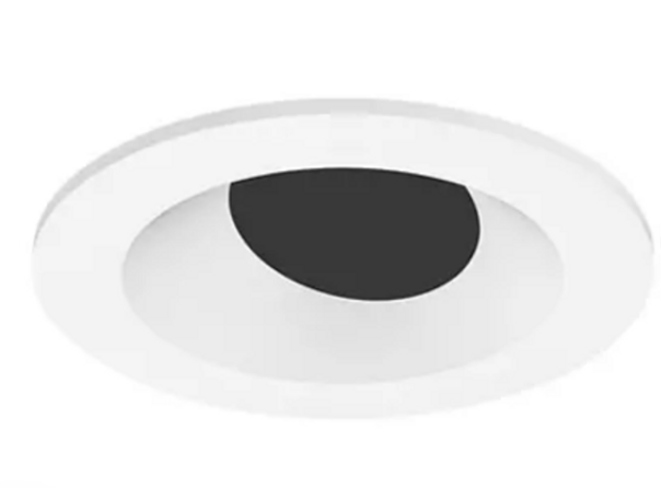 Visual Comfort Architectural EN3RFB-SW Entra 3" Round Trim, Ceiling: Flanged - 0.5"- 0.75" Ceiling Thickness, Style: Bevel, Aperture:Shower (Solite Lens), Finish: White