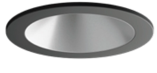 Visual Comfort Architectural ENCL2RRF-L12930DN-S-B Entra CL 2IN Fixed Round Flanged Trim / Remodel Housing, CCT 3000K, Black Finish W/ Satin Silver Reflector