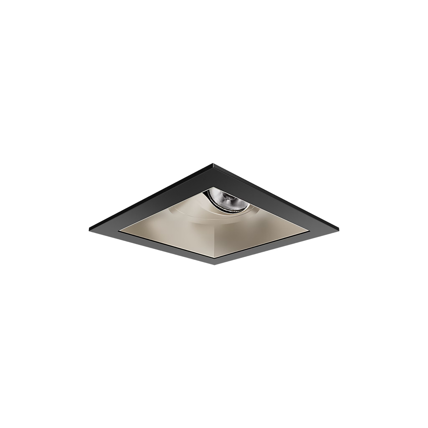 Visual Comfort Architectural ENCL3SRF-L12WD31AI-C-B Modern Entra CL 3" Square Remodel Flanged Light - CCT: WD (3000K-1800K) - 12W - Reflector Finish: Champagne - Trim Finish: Black
