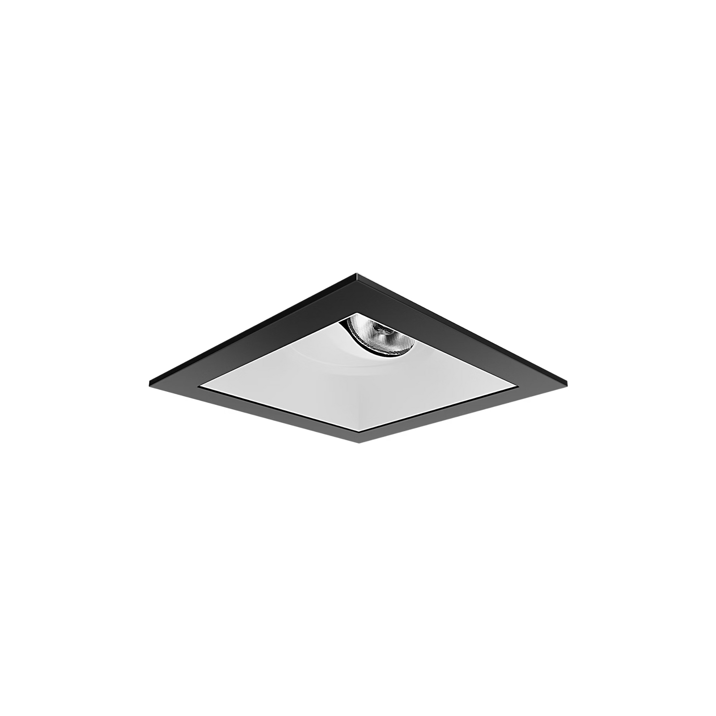 Visual Comfort Architectural ENCL3SRF-L12930DI-W-B Modern Entra CL 3" Square Remodel Flanged Light - CCT: 3000K - 12W - Reflector Finish: White - Trim Finish: Black