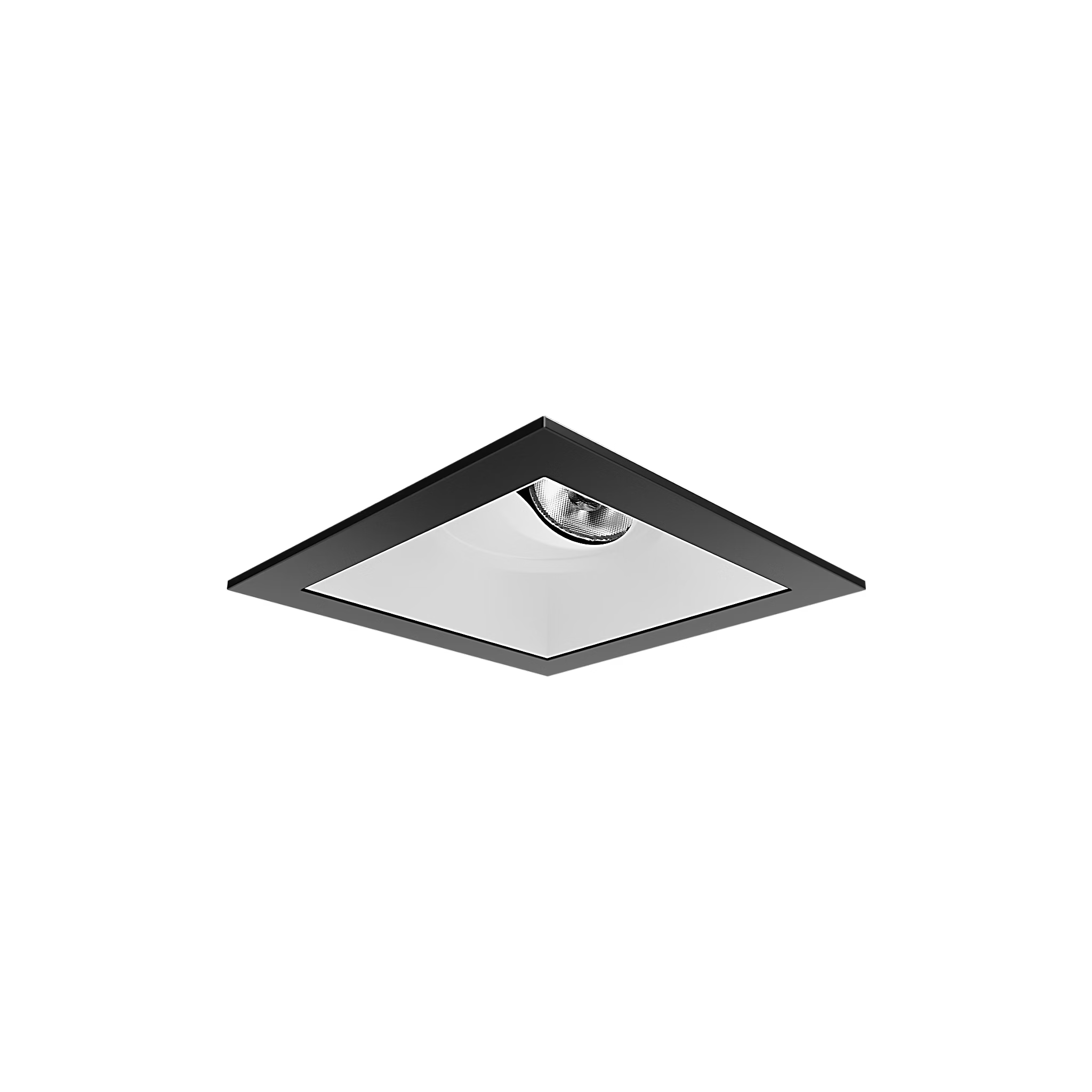 Visual Comfort Architectural ENCL3SRF-L15935DI-W-B Modern Entra CL 3" Square Remodel Flanged Light - CCT: 3500K - 15W - Reflector Finish: White - Trim Finish: Black