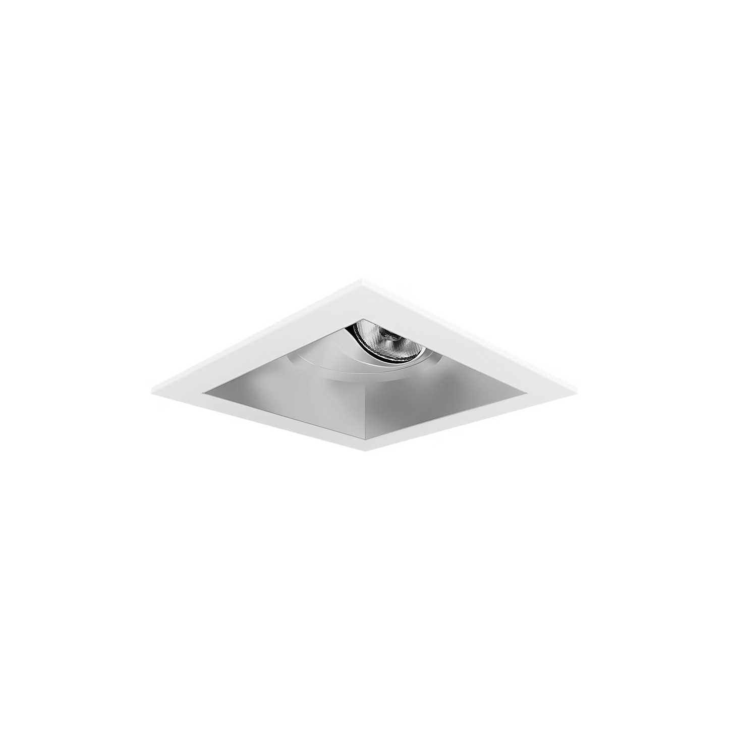 Visual Comfort Architectural ENCL3SRF-L12927DI-S-W Modern Entra CL 3" Square Remodel Flanged Light - CCT: 2700K - 12W - Reflector Finish: Satin Nickel - Trim Finish: White