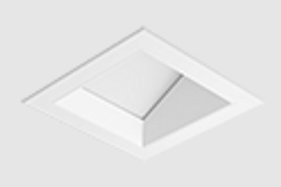 Visual Comfort Architectural ENCL3SFW-927S-B Entra CL 3" Square Flanged Wall Wash LED Downlight, Color Temperature 2700K, Satin Silver Reflector, Black Flange Finish