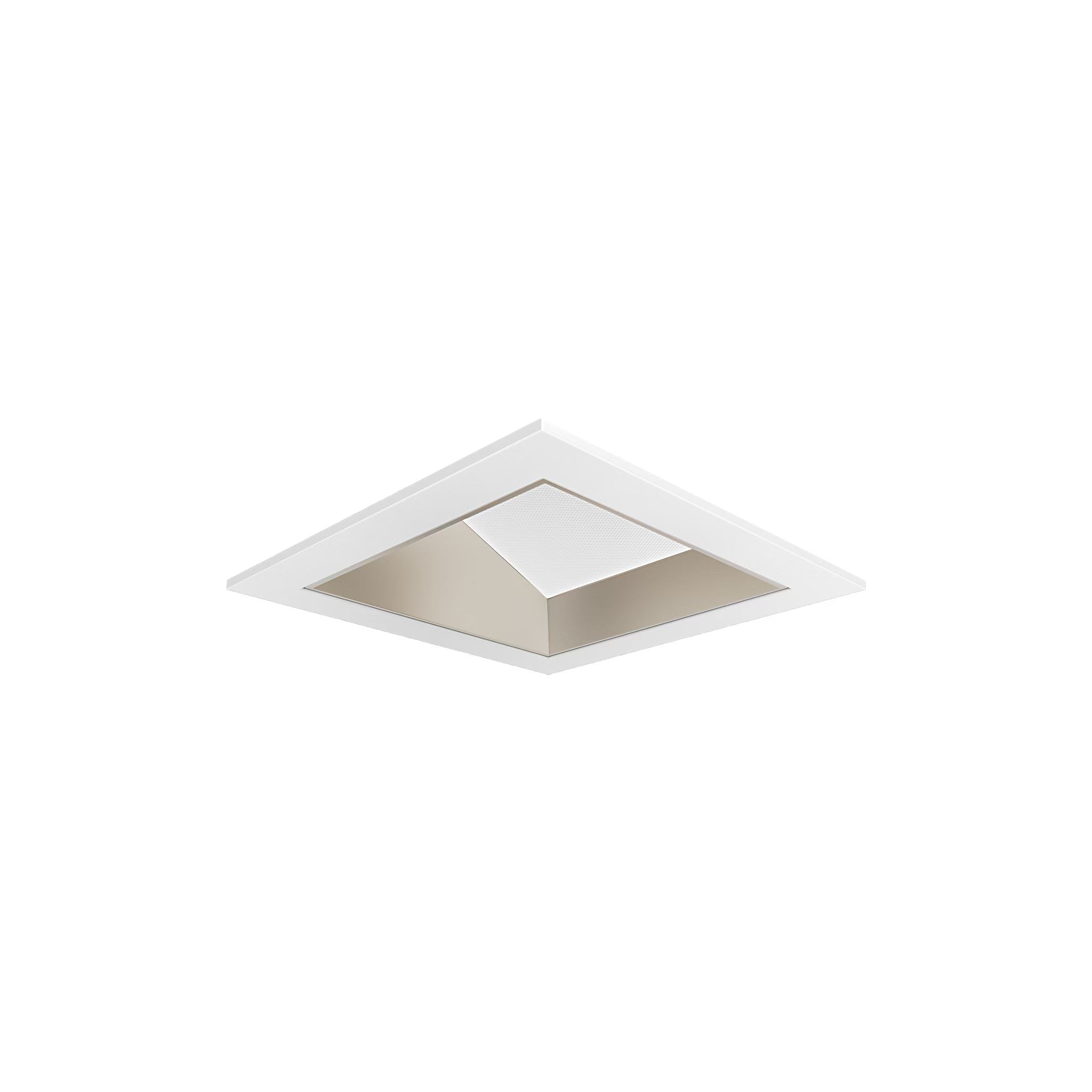 Visual Comfort Architectural ENCL3SRF-L12927WI-C-W Modern Entra CL 3" Square Remodel Flanged Light - CCT: 2700K - 12W - Reflector Finish: Champagne - Trim Finish: White