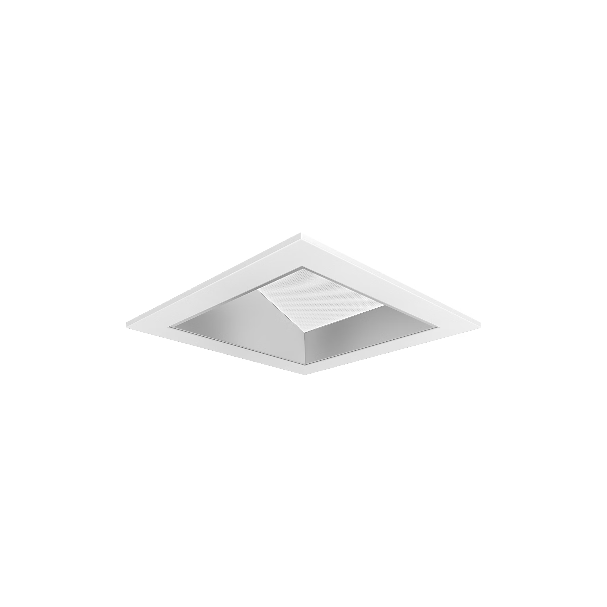 Visual Comfort Architectural ENCL3SRF-L12927WI-S-W Modern Entra CL 3" Square Remodel Flanged Light - CCT: 2700K - 12W - Reflector Finish: Satin Nickel - Trim Finish: White
