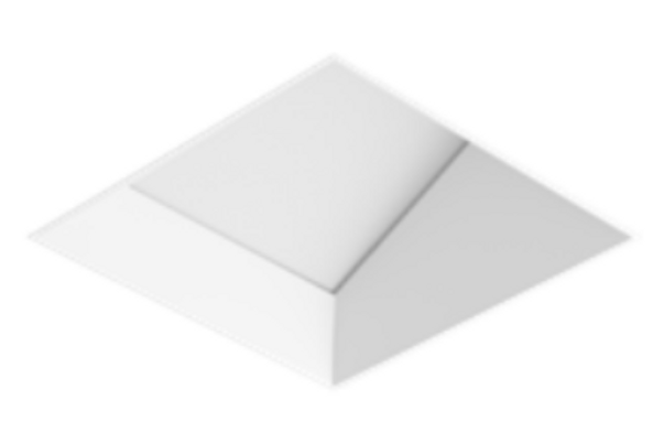 Visual Comfort Architectural ENCL3SLW-935W Entra CL 3" Square Flangeless Wall Wash LED Downlight, Color Temperature 3500K, White Reflector Finish