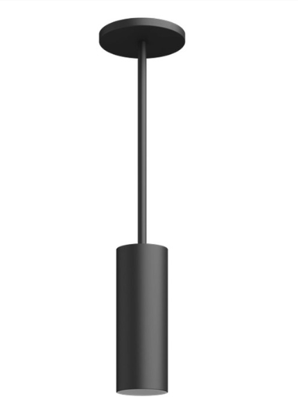 Visual Comfort Architectural ENCY3RP-L12930WW-UNV-BB 3" 12W Wall Wash LED Cylinder, Pendant Mount, Reflector Finish/Cylinder Finish: Black/Black, Color Temperature: 3000K