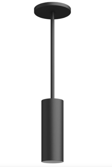 Visual Comfort Architectural ENCY3RP-L129WD6D-UNV-AB 3" 12W Fixed LED Cylinder, Warm Dim, Pendant Mount, Reflector Finish/Cylinder Finish: Brushed Aluminum/Black, Color Temperature: Warm Dim 3000-1800K, Beam Spread: 60°