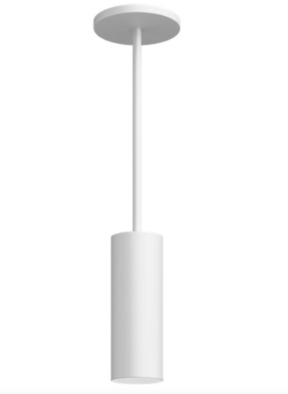 Visual Comfort Architectural ENCY3RP-L129WD2D-UNV-AW 3" 12W Fixed LED Cylinder, Warm Dim, Pendant Mount, Reflector Finish/Cylinder Finish: Brushed Aluminum/White, Color Temperature: Warm Dim 3000-1800K, Beam Spread: 25°