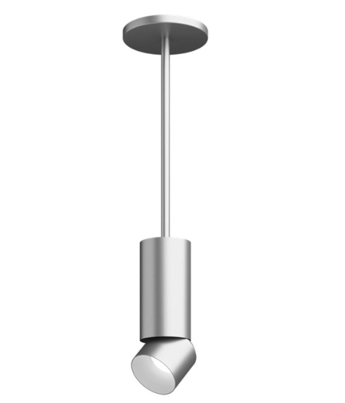 Visual Comfort Architectural ENCY3RP-L129WD2A-UNV-AA 3" 12W Adjustable LED Cylinder, Warm Dim, Pendant Mount, Reflector Finish/Cylinder Finish: Brushed Aluminum/Brushed Aluminum, Color Temperature: Warm Dim 3000-1800K, Beam Spread: 25°