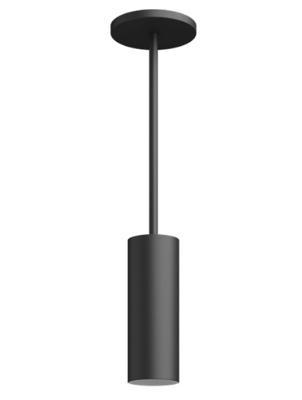 Visual Comfort Architectural ENCY3RP-L129WDWW-UNV-BB 3" 12W Wall Wash LED Cylinder, Warm Dim, Pendant Mount, Reflector Finish/Cylinder Finish: Black/Black, Color Temperature: Warm Dim 3000-1800K