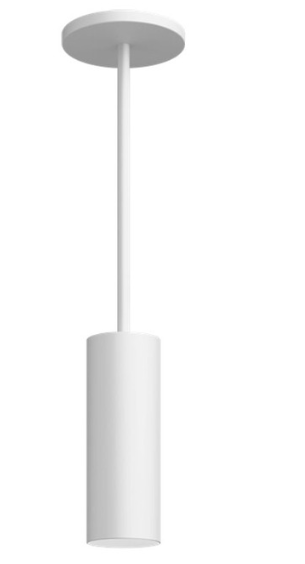 Visual Comfort Architectural ENCY3RP-L159WD6D-UNV-BW Entra 3 Inch Cylinder Pendant Without Stem, CCT 3000K Warm, Dim, White Finish / Color Black