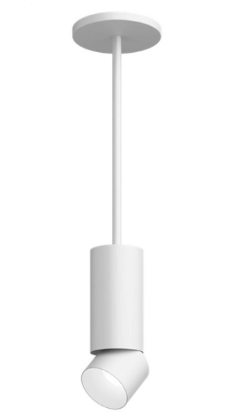 Visual Comfort Architectural ENCY3RP-L199306A-UNV-AW ENTRA 3" 19W Adjustable LED Cylinder, Pendant Mount, Brushed Aluminum Reflector, White Cylinder, 3000K, 60° Beam Spread