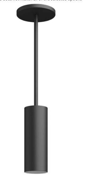Visual Comfort Architectural ENCY3RP-L199WD6D-UNV-WB Entra 3 Inch Fixed Cylinder Pendant Without Stem, CCT 3000K Warm Dim, Black Finish / White Color