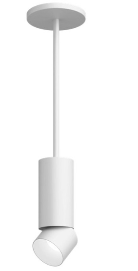 Visual Comfort Architectural ENCY3RP-L279304A-UNV-AW Entra 3 Inch Cylinder Pendant Without Stem, CCT 3000K, White Finish / Brushed Aluminum Reflector