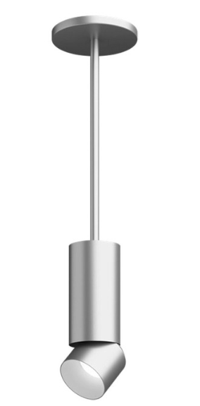 Visual Comfort Architectural ENCY3RP-L279302A-UNV-AA Entra 3 Inch Cylinder Pendant Without Stem, CCT 3000K, Brushed Aluminum Finish / Brushed Aluminum Reflector