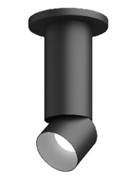 Visual Comfort Architectural ENCY3RS-L129WD1A-UNV-BB 3" 12W Adjustable LED Cylinder, Warm Dim, Surface Mount, Reflector Finish/Cylinder Finish: Black/Black, Color Temperature: Warm Dim 3000-1800K, Beam Spread: 18°