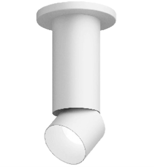 Visual Comfort Architectural ENCY3RS-L129WD6A-UNV-WW 3" 12W Adjustable LED Cylinder, Warm Dim, Surface Mount, Reflector Finish/Cylinder Finish: White/White, Color Temperature: Warm Dim 3000-1800K, Beam Spread: 60°