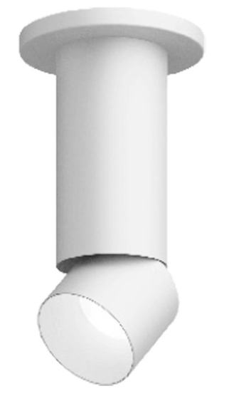 Visual Comfort Architectural ENCY3RS-L159WD6A-UNV-BW Entra 3 Inch LED Adjustable Cylinder Ceiling Light, CCT Warm Dim, White Finish / Black Color