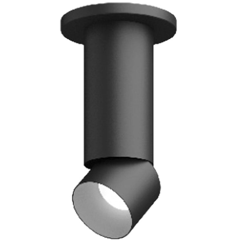 Visual Comfort Architectural ENCY3RS-L199302A-UNV-AB Entra 3 Inch LED Adjustable Cylinder Ceiling Light, Surface Mount Canopy, Beam Angle 25°, Wattage 19W, Color Temperature 3000K, Black/Brushed Aluminum Finish
