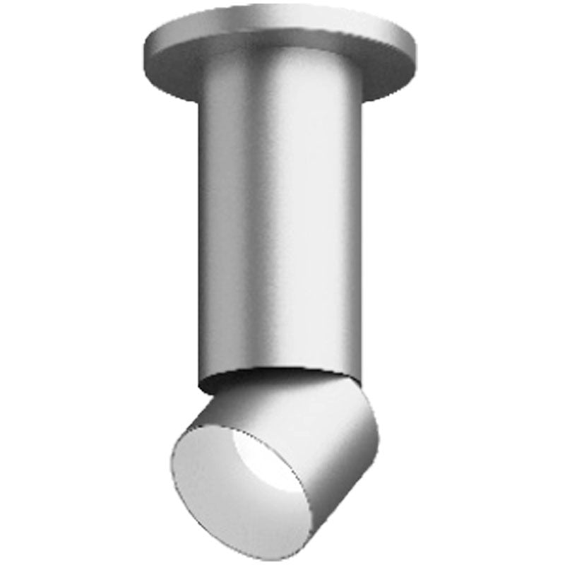 Visual Comfort Architectural ENCY3RS-L199306A-UNV-WA Entra 3 Inch LED Adjustable Cylinder Ceiling Light, Surface Mount Canopy, Beam Angle 60°, Wattage 19W, Color Temperature 3000K, White/Brushed Aluminum Finish
