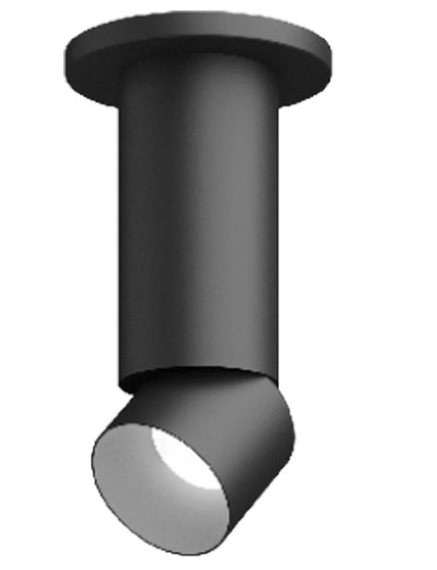 Visual Comfort Architectural ENCY3RS-L199WD1A-UNV-BB Entra 3 Inch LED Adjustable Cylinder Ceiling Light, CCT 3000K Warm Dim, Black Finish / Black Color