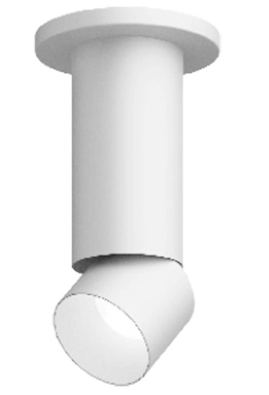 Visual Comfort Architectural ENCY3RS-L199WD6A-UNV-BW Entra 3 Inch LED Adjustable Cylinder Ceiling Light, CCT 3000K Warm Dim, White Finish / Black Color