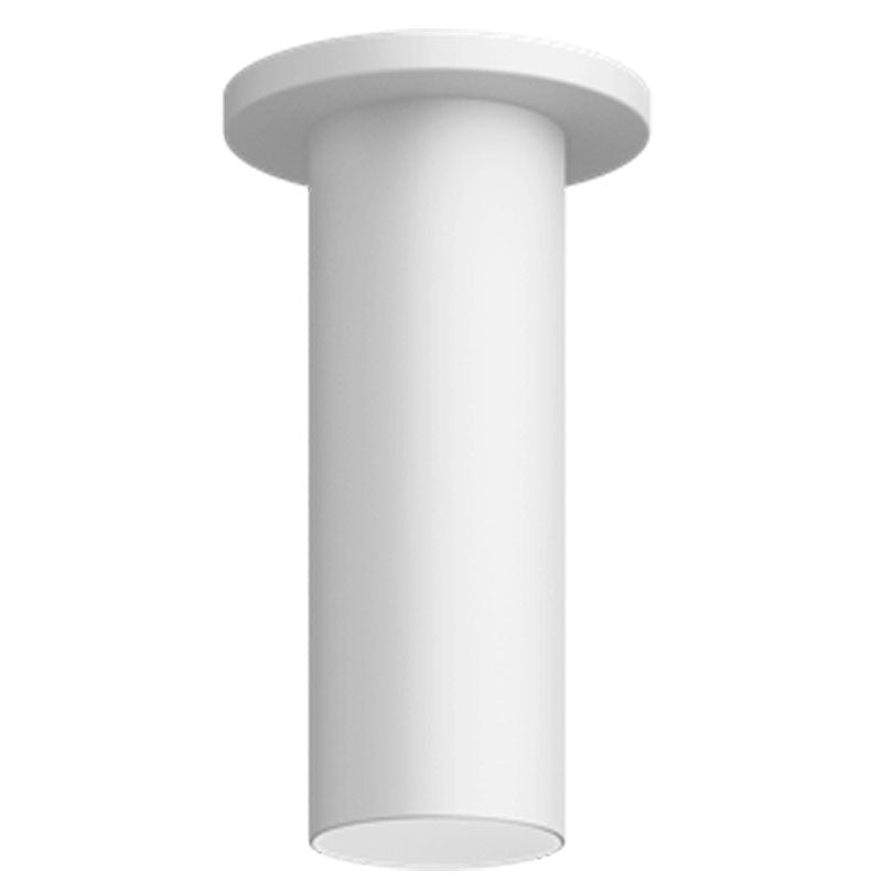 Visual Comfort Architectural ENCY3RS-L199WD6D-UNV-AW Entra 3 Inch LED Fixed Cylinder Ceiling Light, Surface Mount Canopy, Beam Angle 60°, Color Temperature 3000K Warm Dim, Wattage 19W, White/Brushed Aluminum Finish