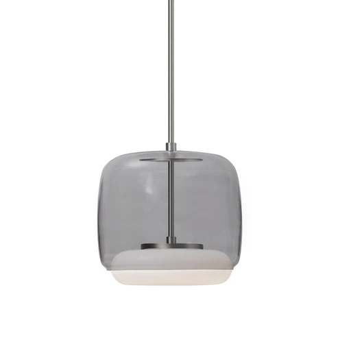 Kuzco Lighting PD70610-SM/BN-UNV Enkel LED 10 inch Pendant Ceiling Light Cleared Smoked Brushed Nickel Finish