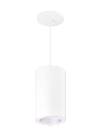 Elco Lighting EPD4271L3CT5HW 4" Ply Sylo™ Pendant, Color Temperature 2700K-5000K, Lumens 1000, 1250, 1500 lm, Haze with White Ring