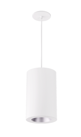 Elco Lighting EPD63710CT5HW-12 6" Ply Sylo™ Pendant, Wattage 15W, Color Temperature 2700K-5000K, Lumens 1000 lm, Voltage 120, Dimming Triac/ELV, 12" Stem, Haze with White Ring