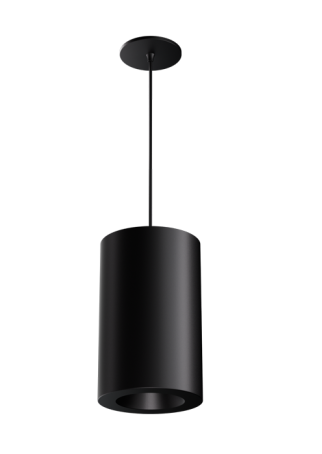 Elco Lighting EPD685L3CT5BB-72 6" Ply Sylo™ Pendant, Wattage 14/18/24W, Color Temperature 2700K-5000K, Lumens 1000, 1500, 2000 lm, Voltage 120-277V, Dimming 0-10V, 72" Stem, All Black