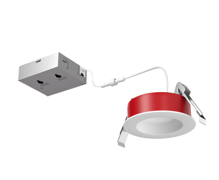 Elco Lighting ERT627FCT5W 6 Inch LED Fire Rated 120V Round Reflector with 5-CCT Switch, Watt 18W, Lumens 1500lm, Voltage 120V, 5CCT 2700K - 5000K