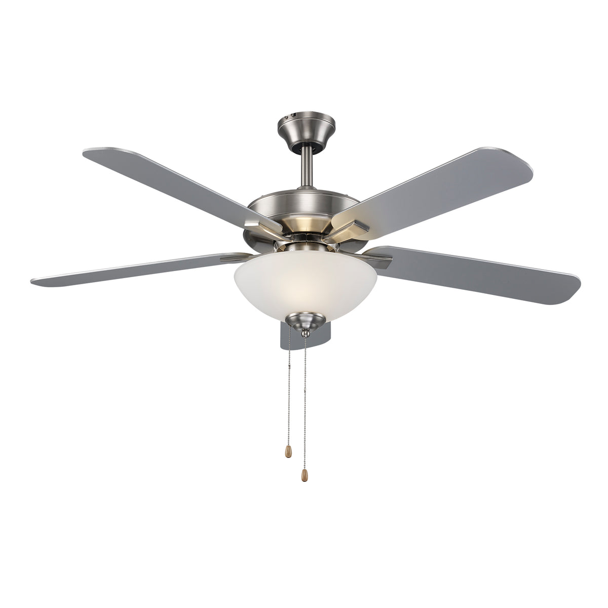 Trans Globe Lighting ES-F-1034 BN Sargeant 52 inch brushed nickel ceiling fan