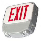 Orbit ESBL2L-W-2-G-RC LED Wet Location Emergency & Exit Combo White Housing 2F Green Letters Remote Capable