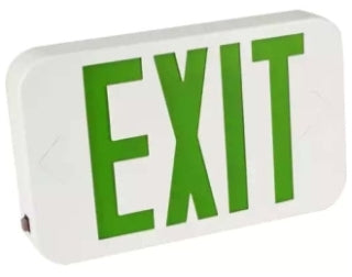 Orbit ESBLM-W-R-RC Micro Led Exit Sign Battery Backup White Housing Red Letters W/ Remote Capable