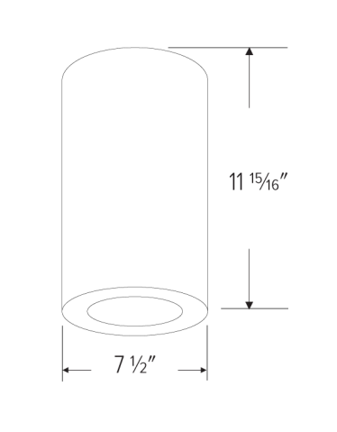 Elco Lighting ESF63710CT5W 6" Ply Sylo™ Surface Mount, Wattage 15W Max, Voltage 120V, , All White