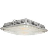 ESL Vision ESL-CP-3060W-43050-GR-EM8-1DHOC LED Canopy Fixture, Upto 7,800 Lumens, Voltage 120-277VAC Input, Emergency Backup 1040 Lumens >90 Mins, Built in Daylight & Occupancy Sensor, Grey Finish