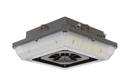 ESL Vision ESL-CP-6090W-53050-BZ LED Canopy Light, Selectable Wattage 60W–75W–90W, MCTP 3000K–4000K–5000K,  Bronze Finish
