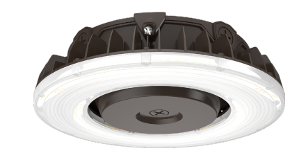 ESL Vision ESL-CP-R-60100W-13050-BZ LED Round Canopy Light, Selectable Wattage 60W–80W–100W, MCTP 3000K–4000K–5000K, Bronze Finish