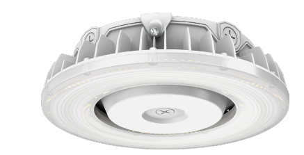 ESL Vision ESL-CP-R-60100W-13050-WH LED Round Canopy Light, Selectable Wattage 60W–80W–100W, MCTP 3000K–4000K–5000K, White Finish