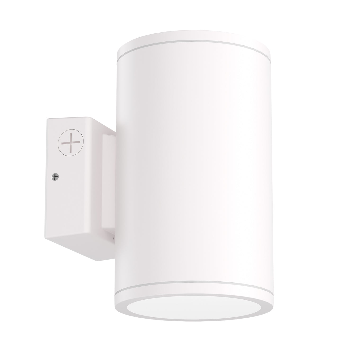 ESL Vision ESL-CYL-R6-35W-13050-WHWM Round 6" Wall Mount Cylinder Up & Down Light, Wattage 35W, Lumens 5,075 lm, Color Temperature 3000/4000/5000K, 45 Degree Beam, With on/off Photocell Integrated, White Finish