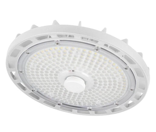 ESL Vision ESL-ERHB-135W-150-WH-90D-EM30 Round LED High Bay Light, Wattage 150W, Lumens 20925 lm, Color Temperature 5000K, 90° Lens, Voltage 120-277VAC Input, Integrated Sensor Receptacle, Emergency Back Up Unit, White Finish