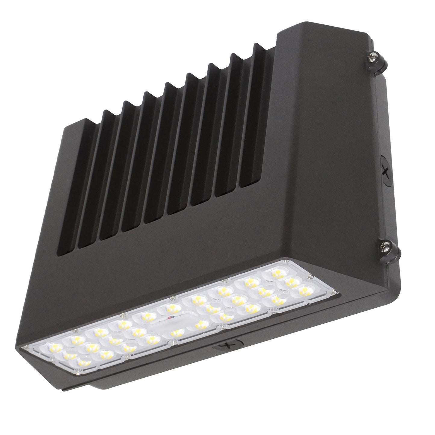 ESL Vision ESL-FCWP-2555W-23050-BZ-EM9 LED Full Cut Off Wall Pack, Voltage 120-277VAC, 10 kV Surge Protector, with on/off Photocell Integrated, Emergency Backup Battery Unit, Bronze Finish
