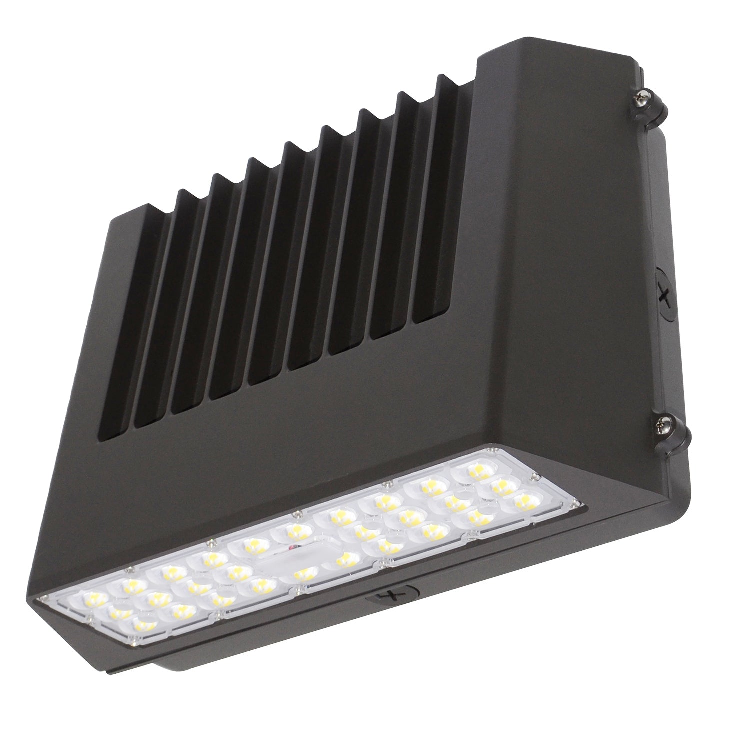 ESL Vision ESL-FCWP-2555W-23050-BZ-EM9 LED Full Cut Off Wall Pack, Voltage 120-277VAC, 10 kV Surge Protector, with on/off Photocell Integrated, Emergency Backup Battery Unit, Bronze Finish
