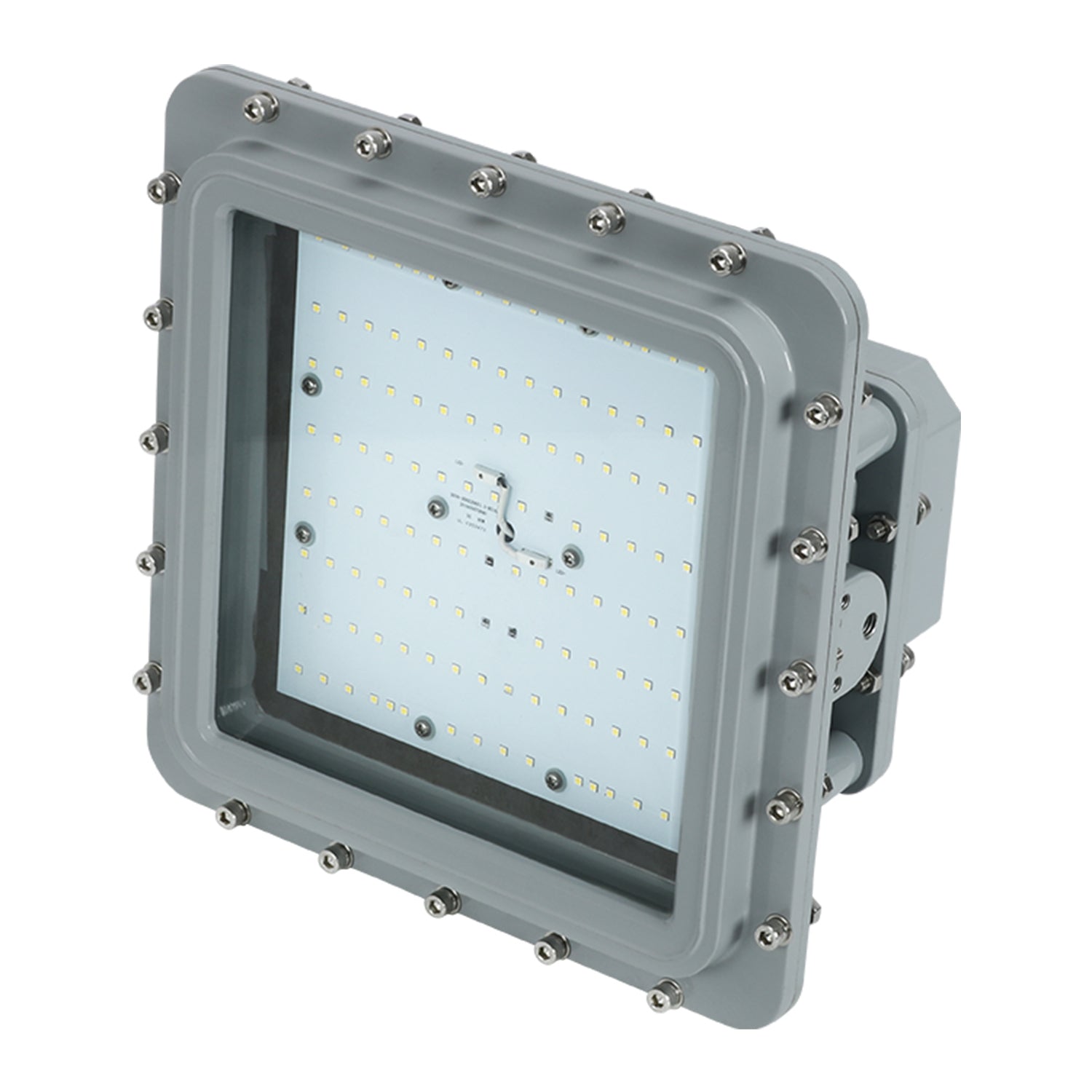 ESL Vision ESL-HZFL-L100W-150-120D LED Hazardous Flood Light, Wattage 100W, Lumens 14000 lm, Color Temperature 5000K, Voltage 100-277VAC Input, 120° Beam Angle, Class l, Division l, Grey Finish